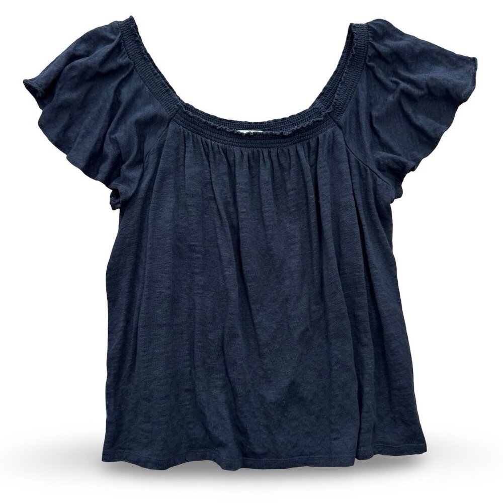 Loft Soft Black Linen Top Size Medium